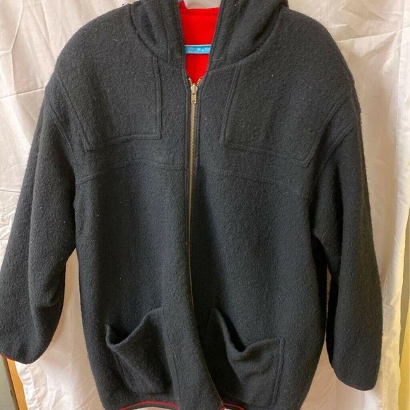 Dkny Jackets & Coats Dkny Unisex Wool Jacket Black Hooded Xxl